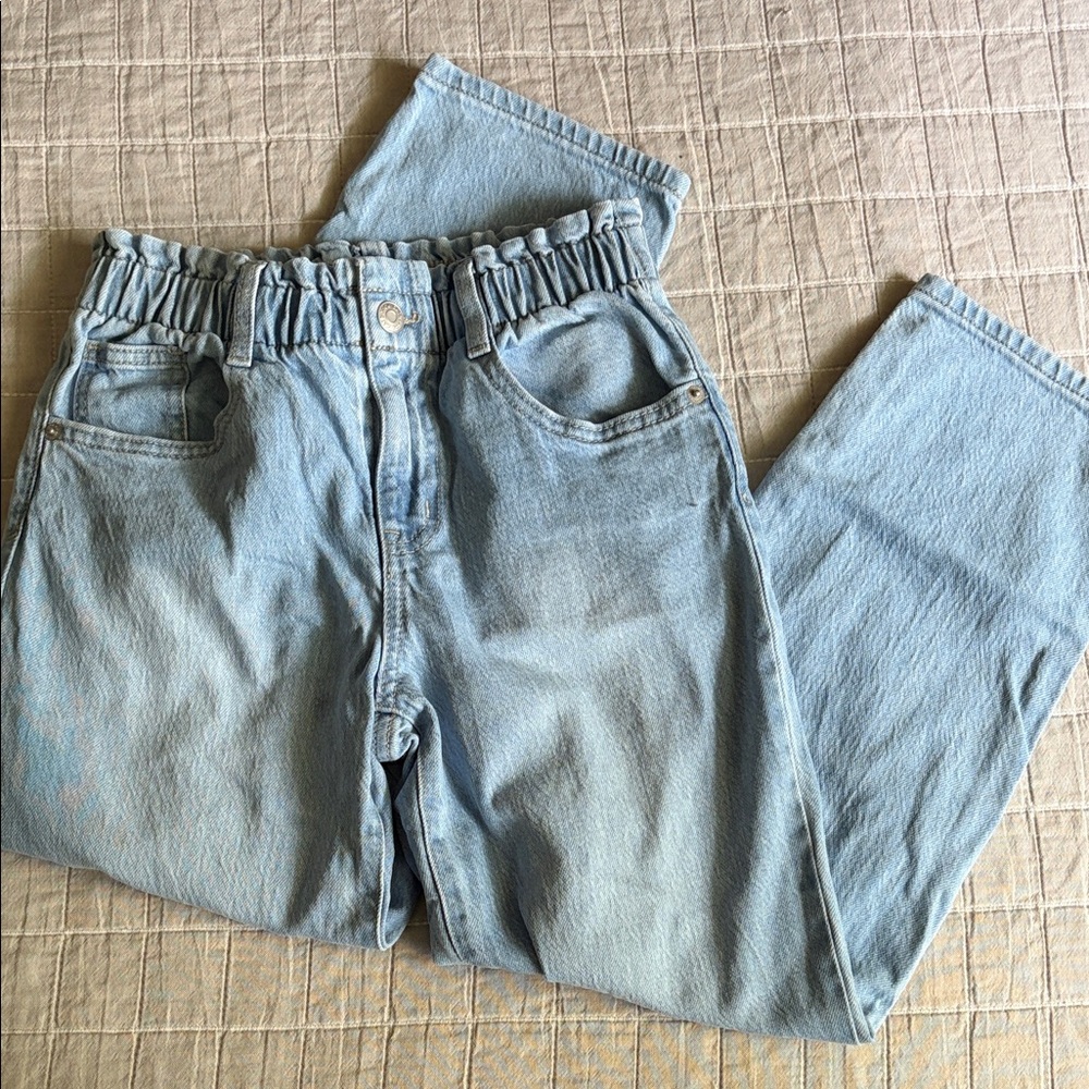 Cat & Jack Light Blue Paperbag Waist Jeans